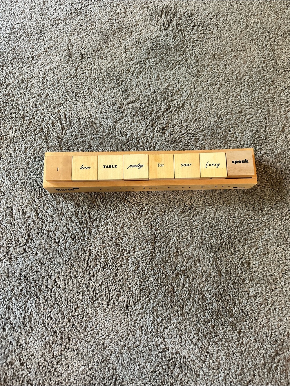 Poetry for Your Table. Sentence Builder. Natural Wood